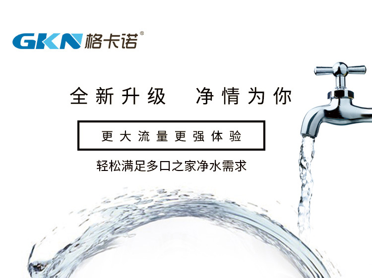 gkn格卡诺不锈钢净水器家用过滤器厨房净水器不锈钢净水器1000l